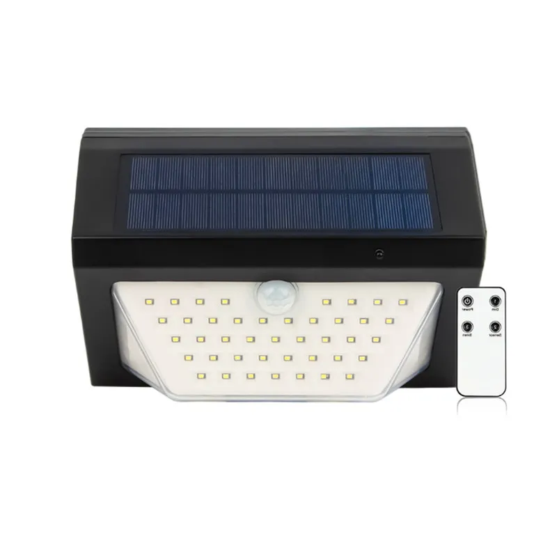 Gränsöverskridande nytt solvärlarm Trådlös fjärrkontroll Solar LED-säkerhet Varningsljus Solar Garden Outdoor Lighting