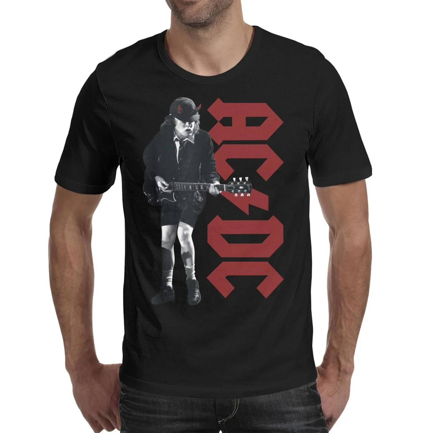 Moda Para Hombre Impresi n ACDC Volar En La Pared Mosquitera T