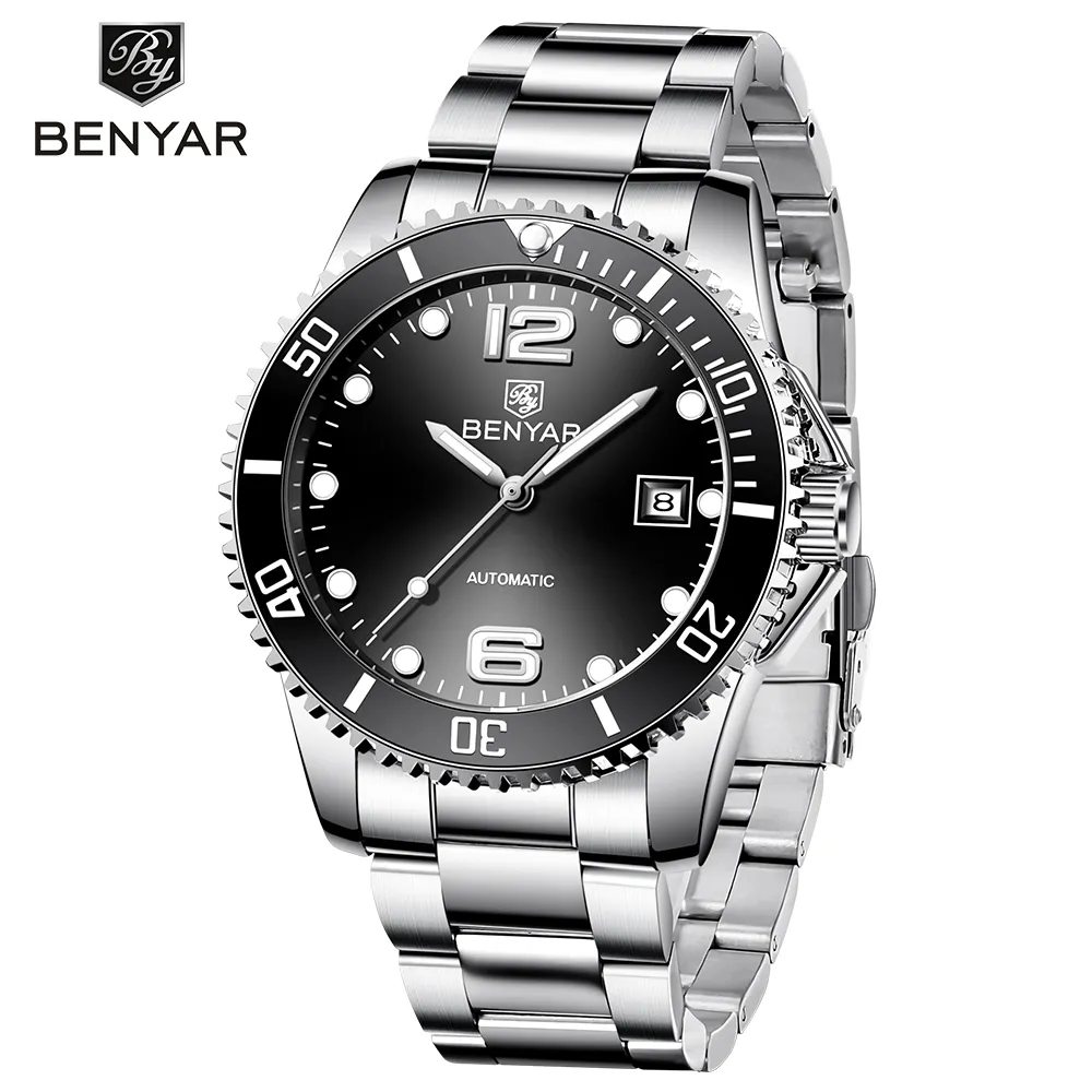 Benyar Top Brand Men Watch Mechanical Moda