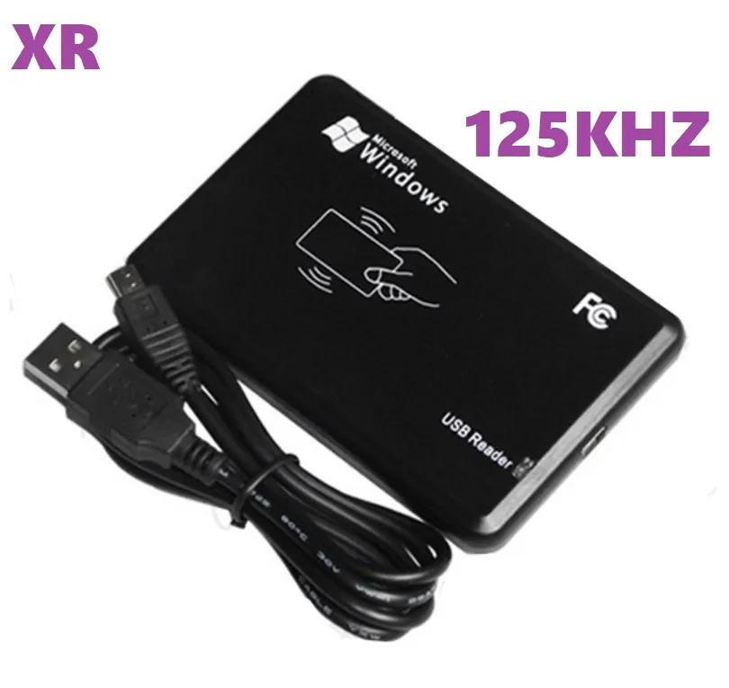 Skrivbord 125kHz Access Control Reader USB-tangentbord Emulering Utgång RFID Proximity Card Reader