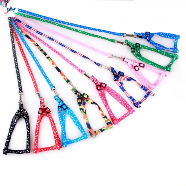 PetJoy Printed Harness Leash Set Adjustable Rope, Colorful Patterns
