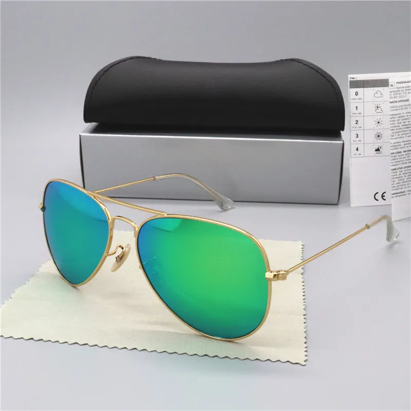 Brand Design Polarized Sunglasses Men Women Pilot Sunglasses UV400 Eyewear classic Driver Glasses Metal Frame Glass Lens with box
