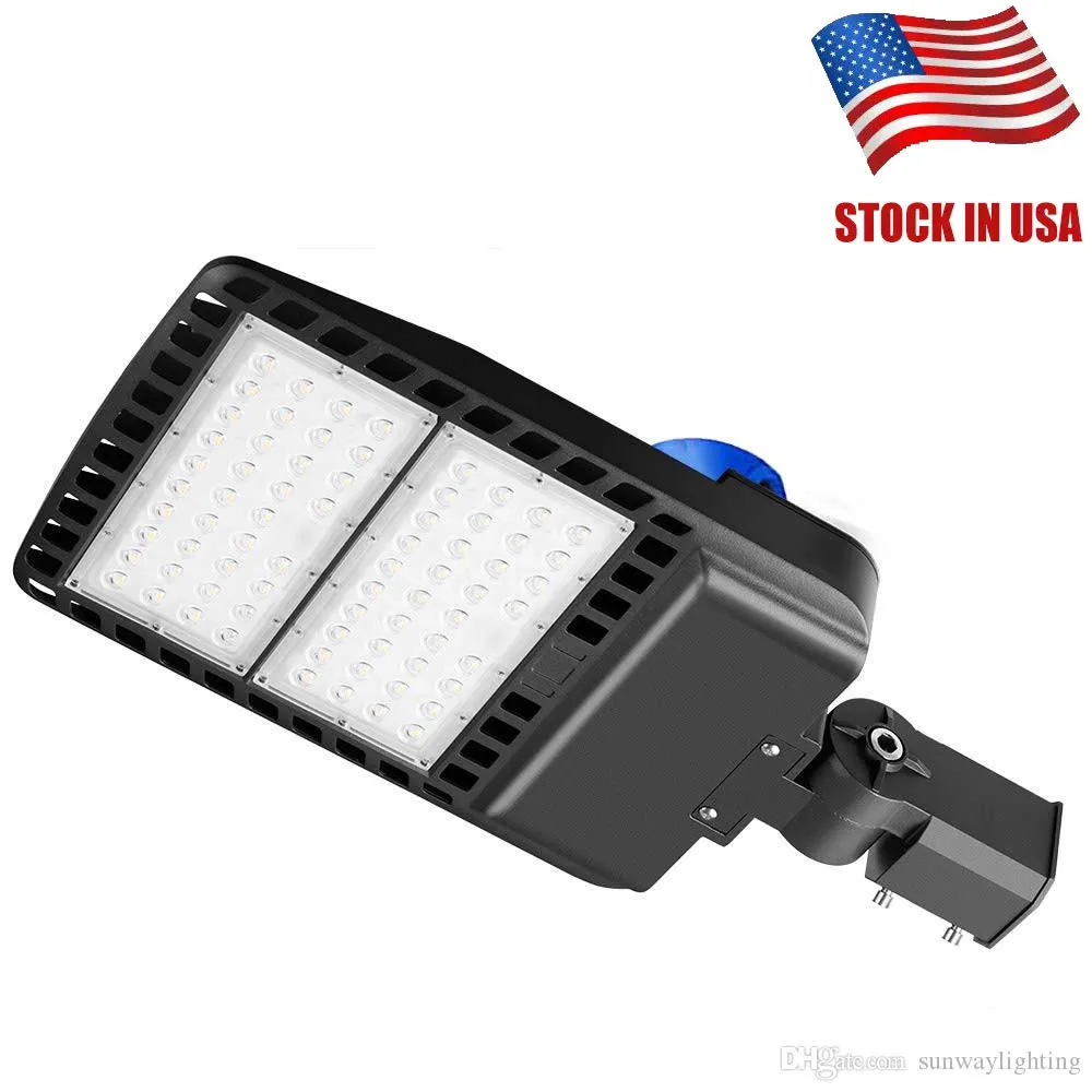 LED Parking do butbox Parking Lights 100 W 150W 200W IP66 Wodoodporna Oświetlenie Lighting Street Biegun Light z bezpłatnym czujnikiem fotokomórki Auto On Off