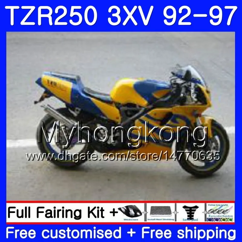 Kit för Yamaha Yellow Hot TZR 250 3XV YPVS TZR-250 92 93 94 95 96 97 245HM.11 TZR250RR RS TZR250 1992 1993 1994 1995 1996 Fearing