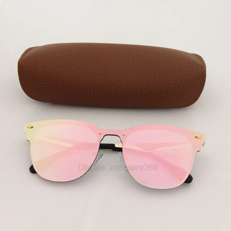 Vente en gros - Lunettes de soleil de qualité supérieure pour femmes Fashion Vassl Gold Metal Frame Lunettes de soleil colorées rouges Lunettes Come Brown Box