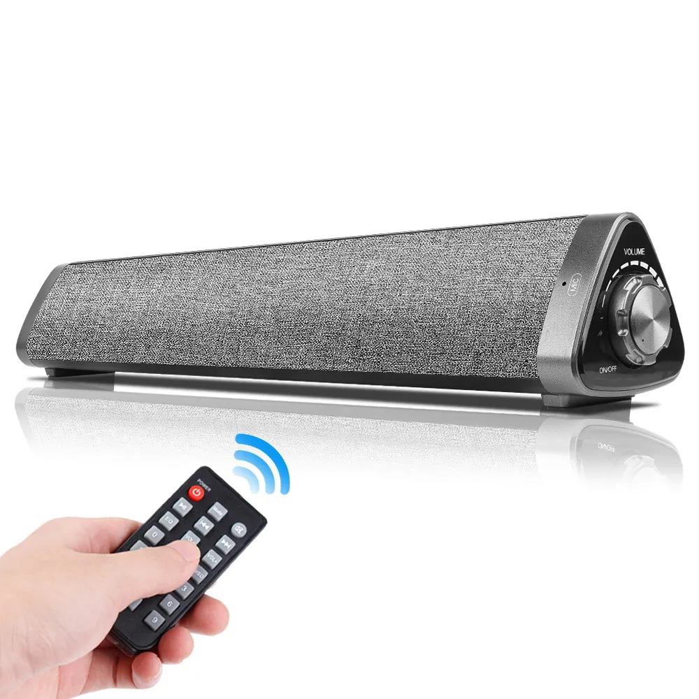 LP-1811 Bluetooth 5.0 Högtalare Bärbar Trådlös Subwoofer TV Soundbar Hemmabio 3D HIFI Stereo Sound Bar Fjärrkontroll för TV Bärbara datorer PC