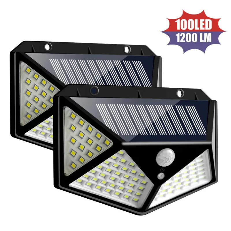 LED Solar Light Zewnętrzna lampa solarna z czujnikiem ruchu Diody LED Lights Wodoodporne światło słoneczne zasilane do dekoracji ogrodu