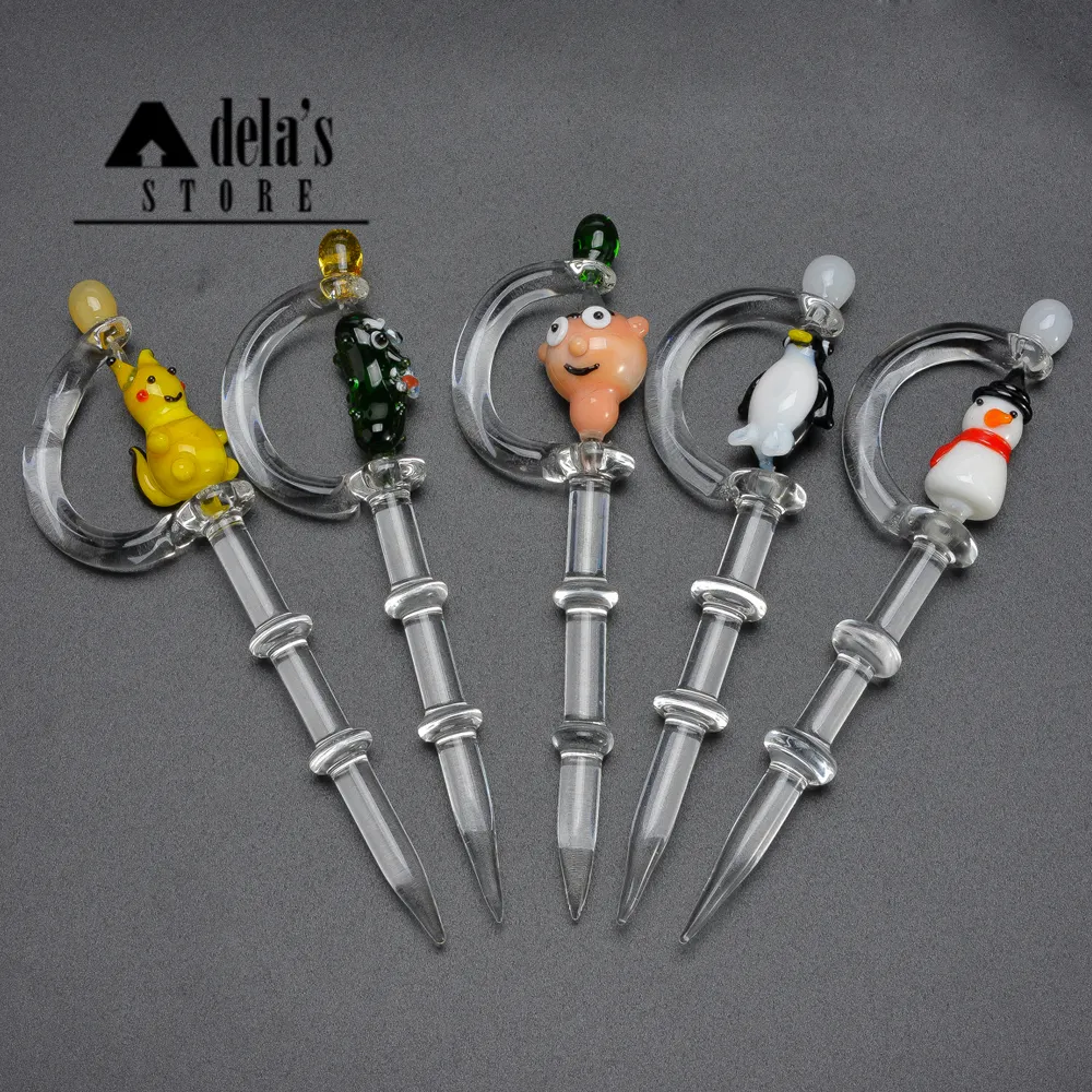 Dab Tool Glass Dabber per Smoke Vaporizer Stick Taster Tools Oil Rig Hand Water Pipe Bong