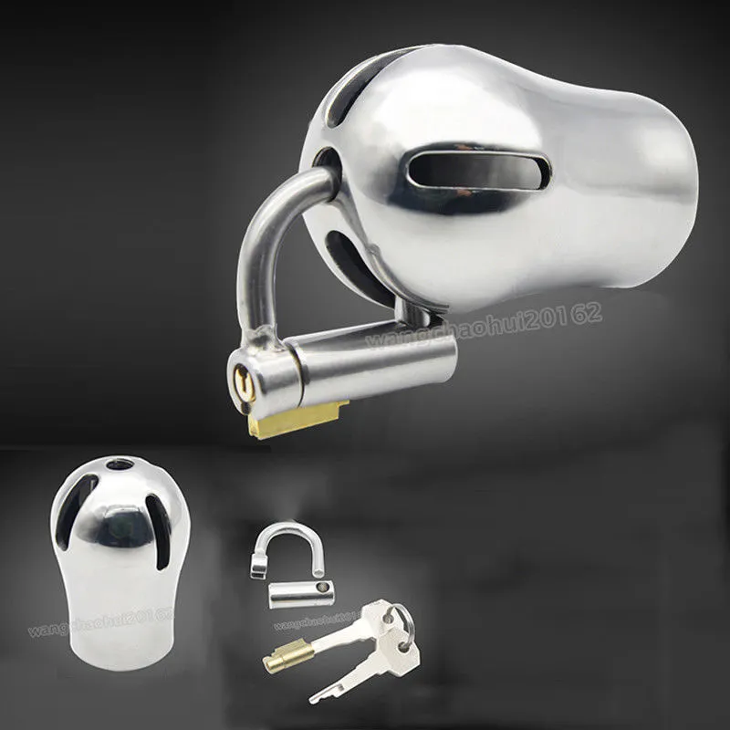 Mężczyzna PA Zakochanie ze stali nierdzewnej Kukure CB6000 Chastity Lock Bird Cage Metal Pas Au79