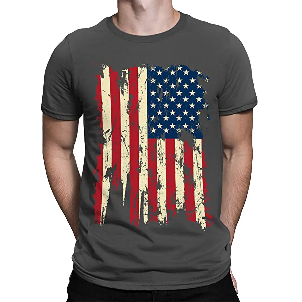 2019 Independence USA Flag Mens Designer Patriotic T Shirts