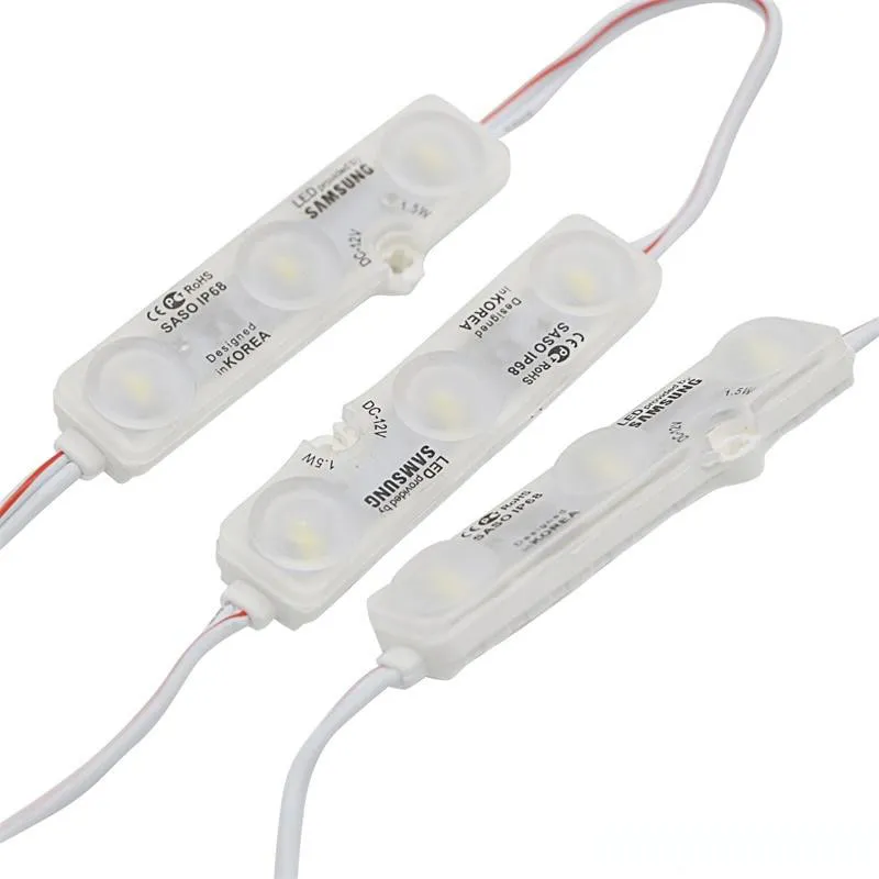 Samsung SMD5630 LED-moduler med lins Ljuslåda Signera injektionsmodul Vattentät IP65 3M Tape Adhesive Back 180-200LM 1,5W