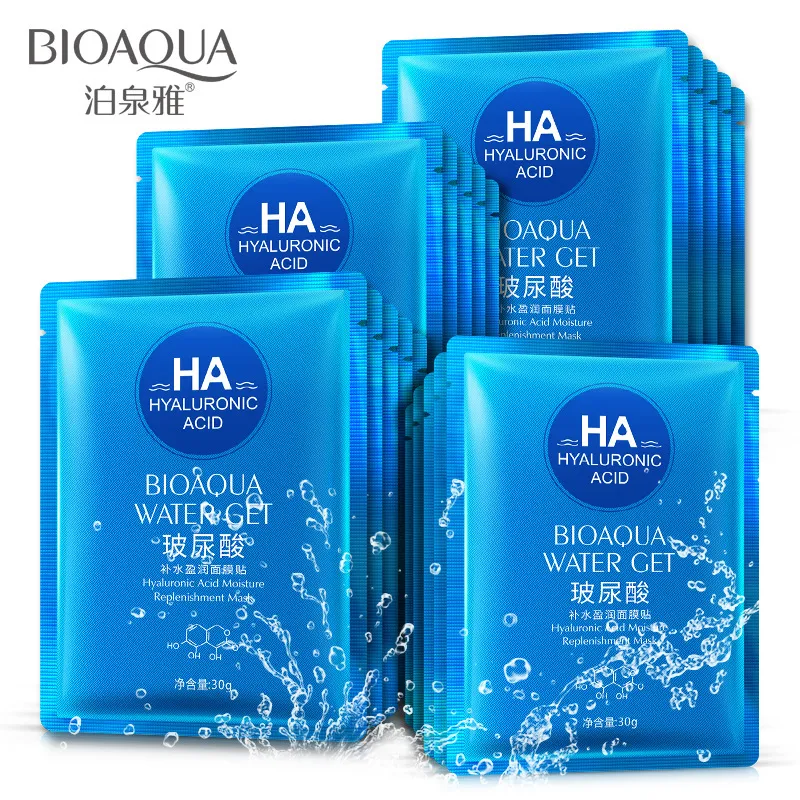 Quente 10 pcs bioaqua profundo hidratante máscara de rosto anti envelhecimento reabastecimento de profundidade facial cuidado