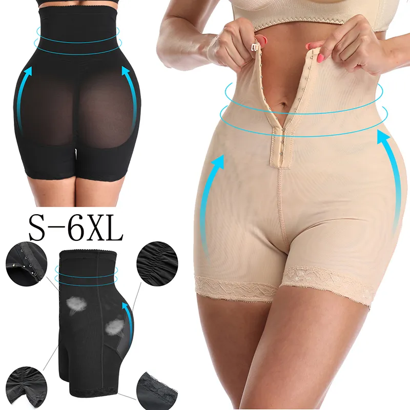 Breasted Lace Butt Lifter High Waist Trainer Body Shapewear Women Fajas Slimming Underwear with Tummy Control Panties CX200624