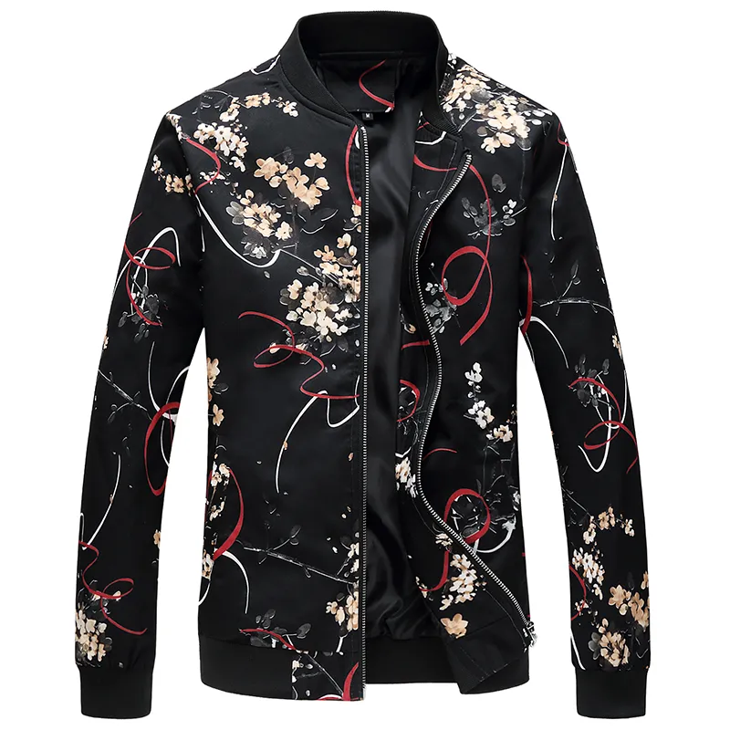 Floral Print Slim Fit Bomber Jacket For Men Fashionable Windbreaker Baseball Leather Coats For Men With Sweat Wicking Technology From Weikelai 40.29 DHgate.Com