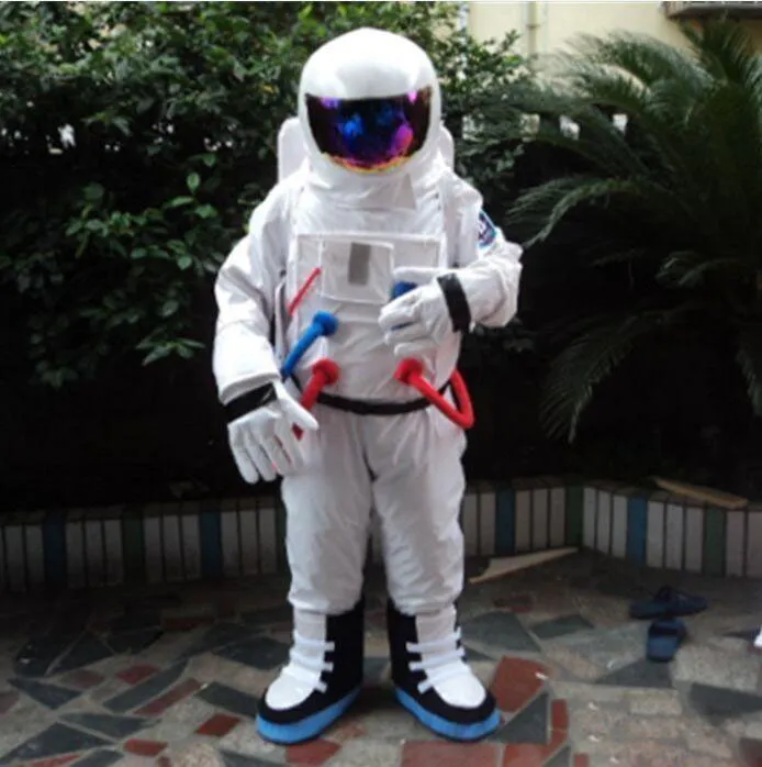Raumanzug-Maskottchenkostüm Astronauten-Maskottchenkostüm mit Rucksackhandschuh und Schuhen