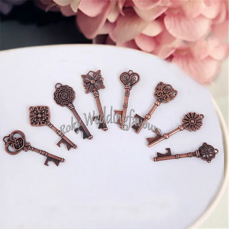 50st Bronze Key Bottle Opener Wedding Favor Anniversary Gifts Party Giveaways Event Pandent Supplies