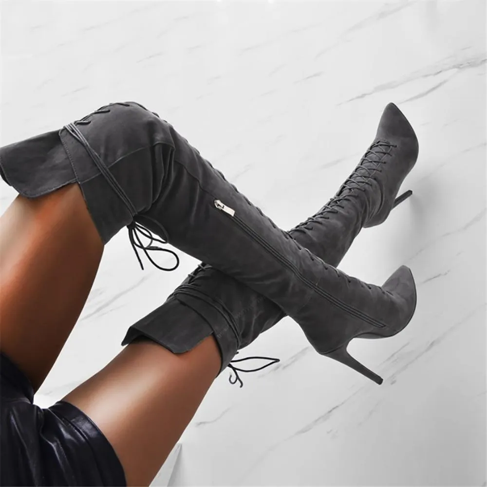 over the knee boots club outfit