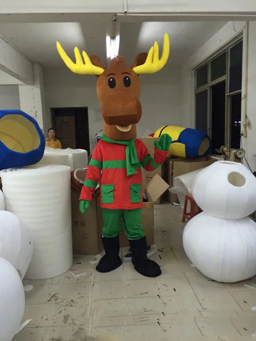 2019 usine offre spéciale costume de mascotte de cerf de noël dessin animé mignon usine de vêtements personnalisé personnalisé privé