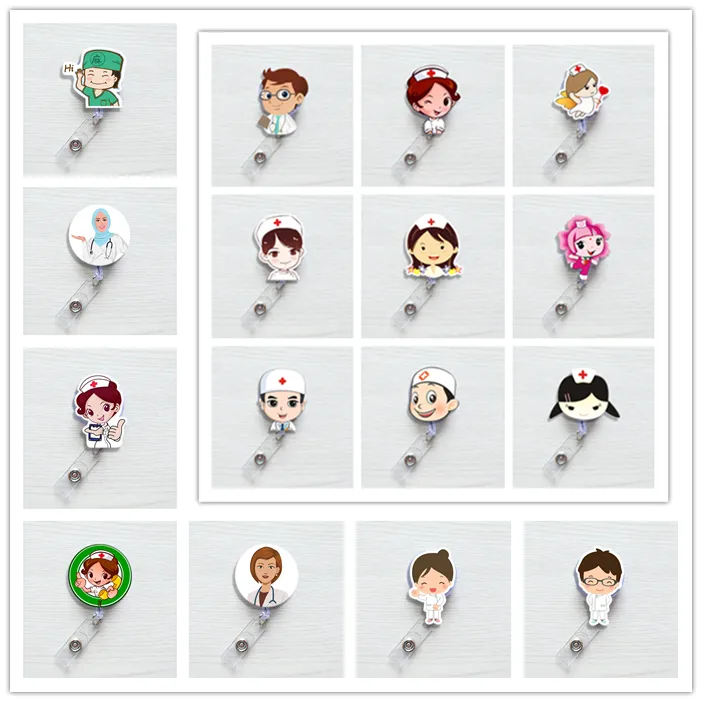 Wholesale Cute Korea Badge Reel Retractable Pull Buckle Photo