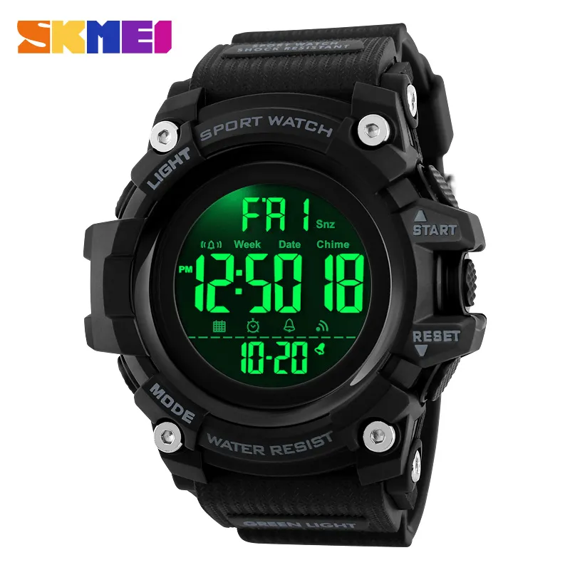 SKMEI Outdoor Sport Watch Uomo Conto alla rovescia Sveglia Orologi moda 5Bar Orologio digitale impermeabile Relogio Masculino 1384247v