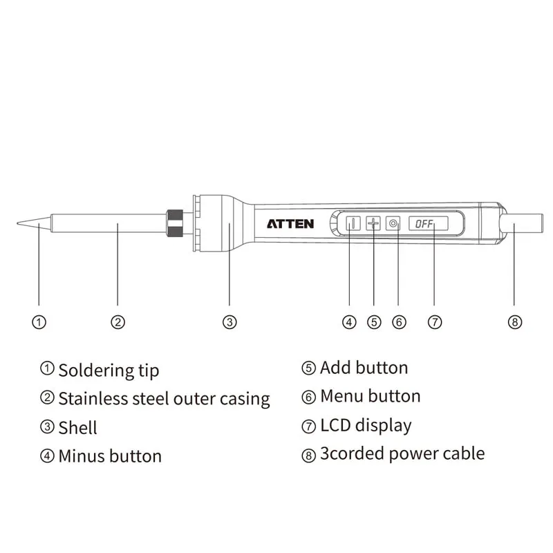 Freeshipping Electric Lutownica Żelaza 220 V z cyfrowym cieczą Crystal Wyświetlacz Regulowany Lutownica Lutownica Żelazna UE