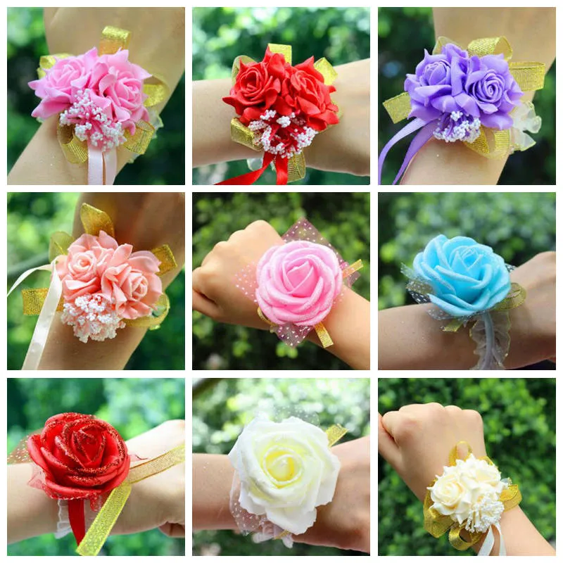 Artificial Flowers Foam Rose Simulation Fake Flowers Bridal Hand Flower