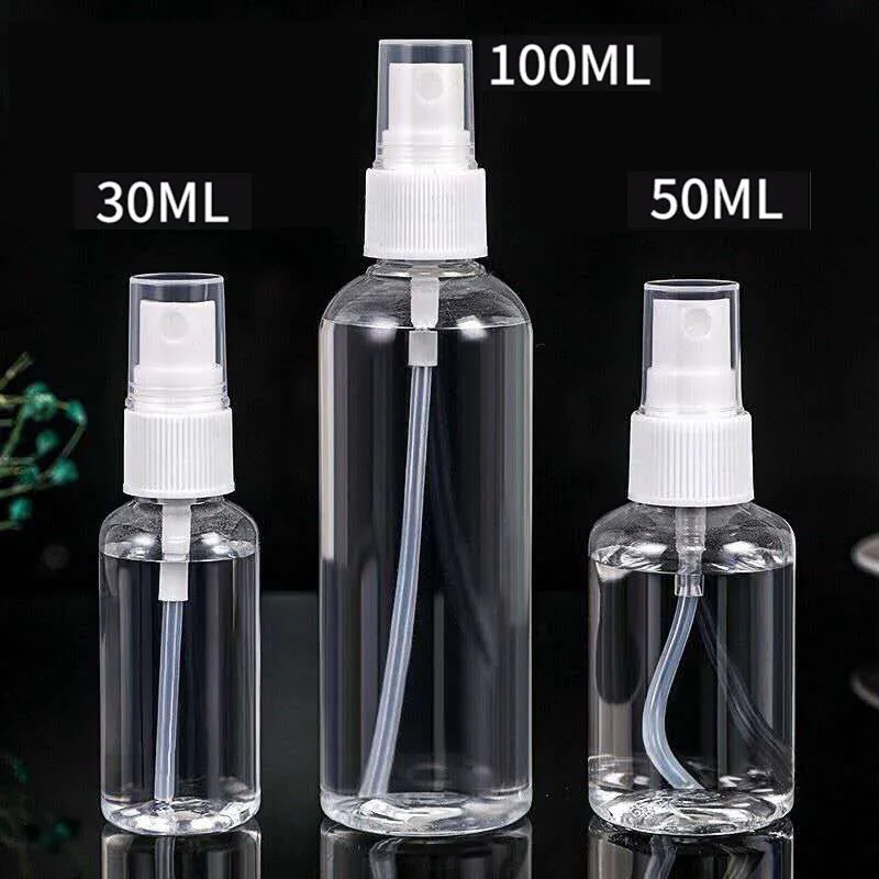 Flacon vaporisateur spray en verre transparent 100 ml