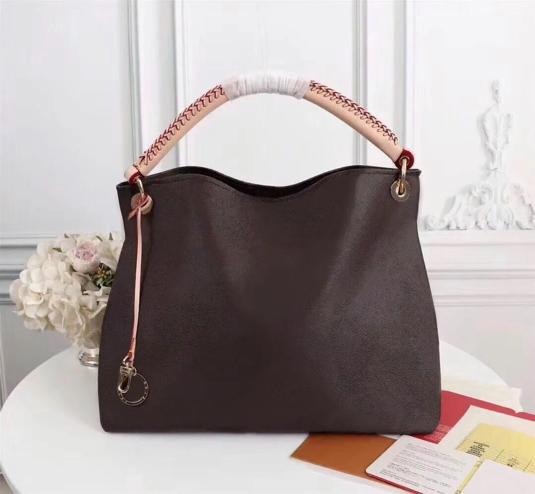 Artsy Designer Shopping Bag Classic Tote Women Luxury Brown Plaid Shoulder Bags Large Capacity Leather Messenger Handbags Totes For Women Composite Pouch Knitting From 74 6 DHgate