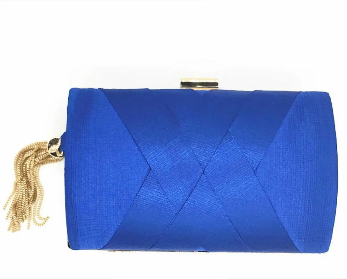 Bolso de mano de boda de seda de diseñador para mujer, bolso de mano dorado con borlas, bolso para banquete, bolsos de noche para fiesta, cadenas, pochette, bolsos de noche para mujer