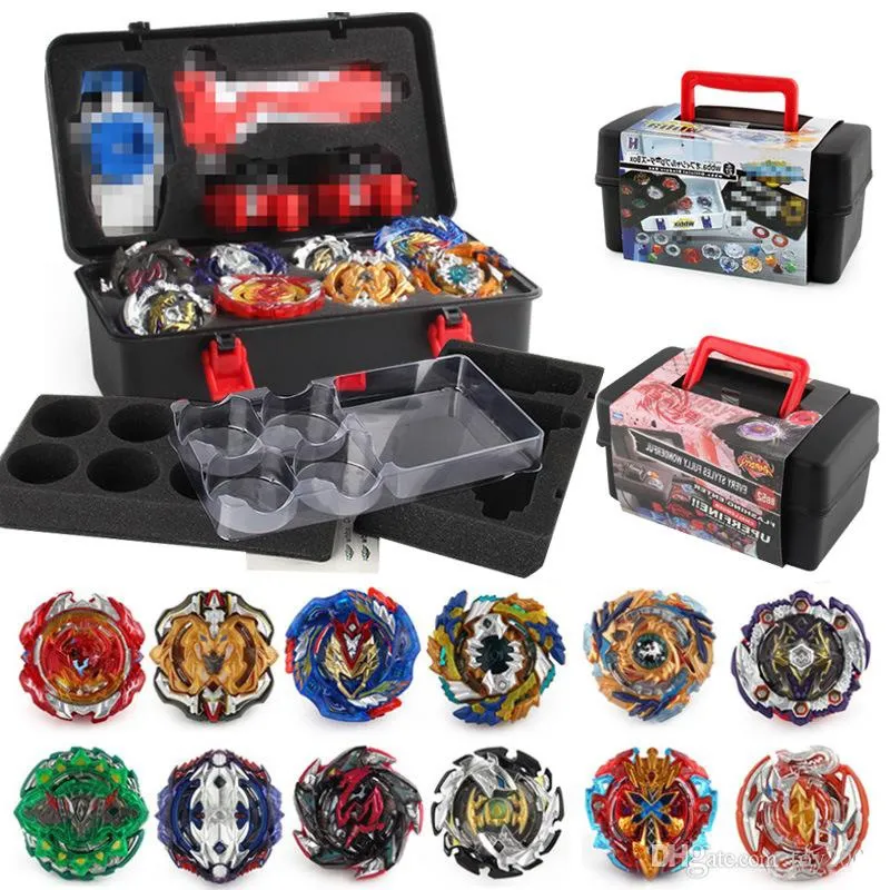 Beyblade تململ سبينر 12 قطعة / مربع beyblade انفجار beyblades المعادن الانصهار الساحة 4d بك بليد قاذفة الغزل الأعلى beyblade لعب للأطفال اللعب