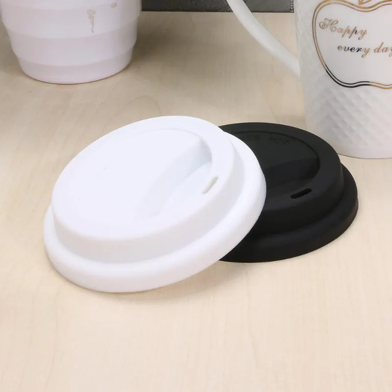 4 Couvercles Silicone Pour Tasses - Anti-Poussière Réutilisables Avec Clip Pour Cuillère