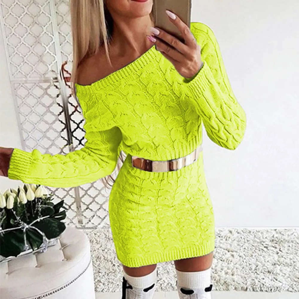 CYSINCOS Sexy Sweater Dress Women Autumn Mini Long... From Brielle99,  $11.31 | DHgate.Com