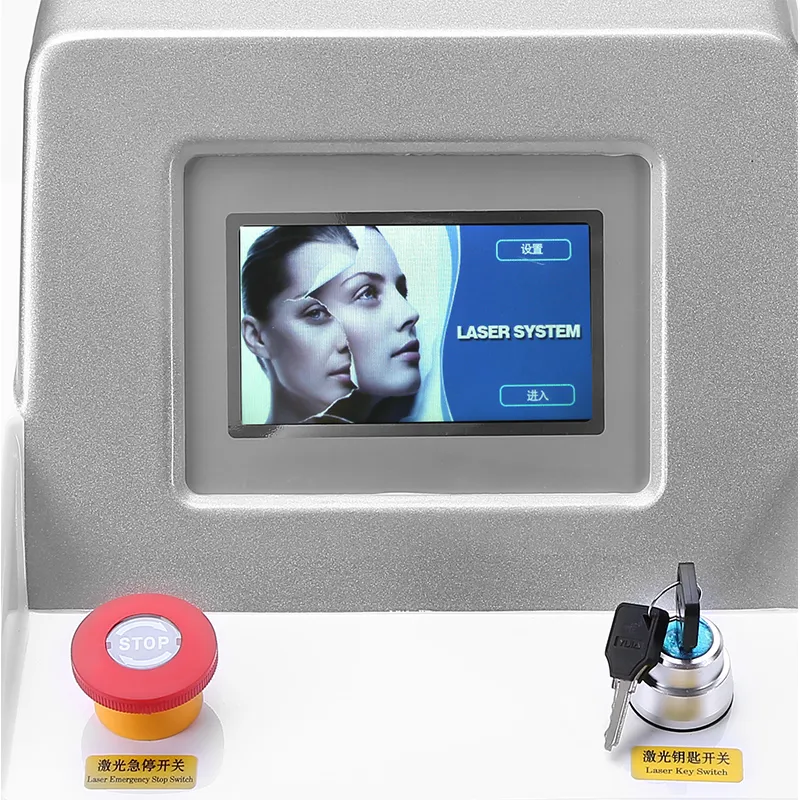 Nuovo Touch Screen Q Switched Nd Yag Laser Beauty Machine Rimozione del tatuaggio Lentiggine Rimozione del punto del pigmento 1320nm 1064nm 532nm