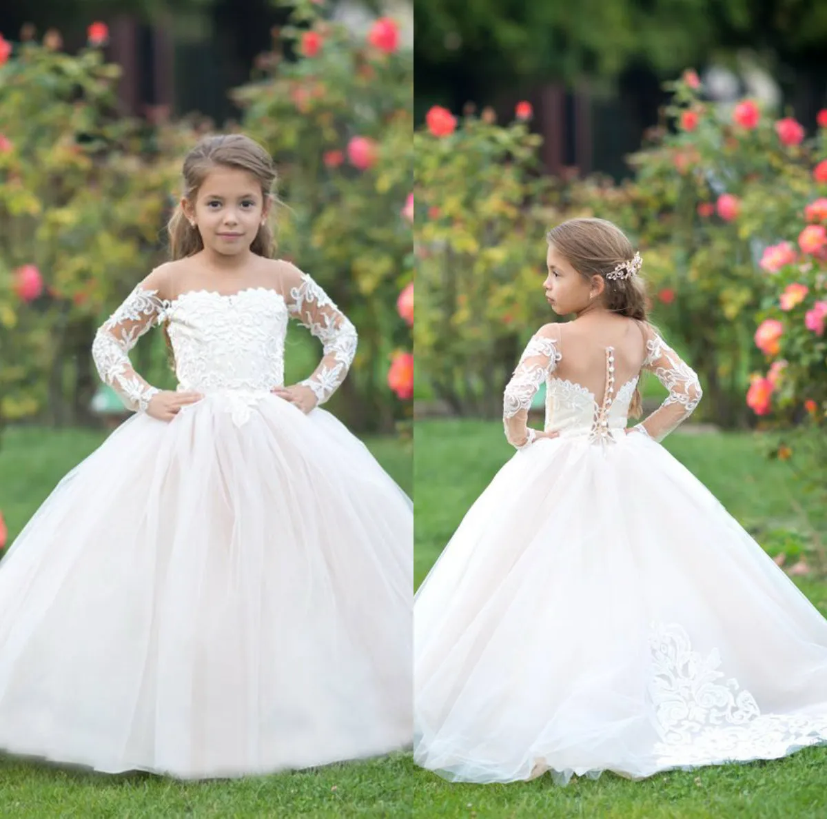 Girls Winter Formal Dresses | Sleeveless Maxi Communion Gown – Mia Belle  Girls