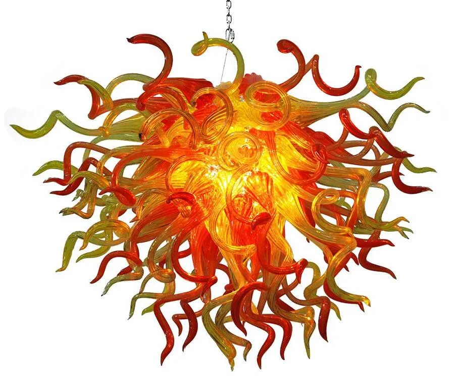 Lampor Sunshine Murano Bordsskiva Centerpieces LED-ljus Handgjorda ljuskrona i blåst glas