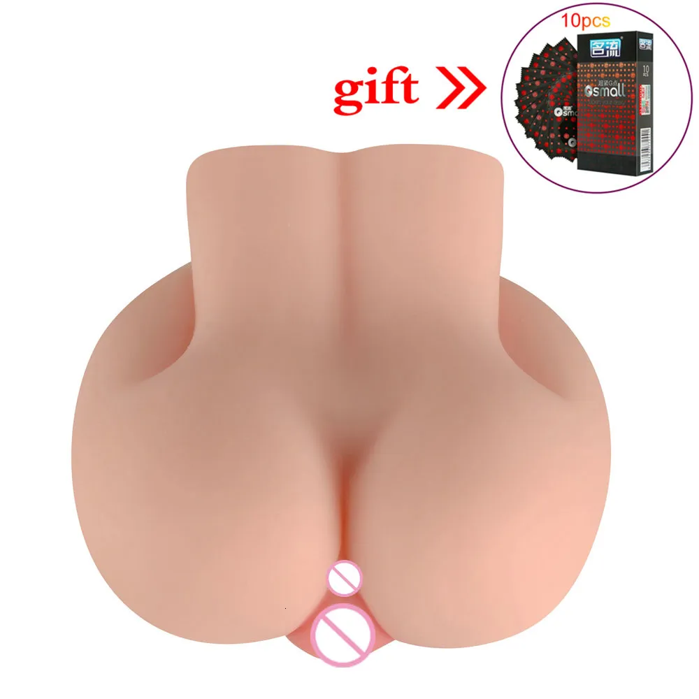 Big Ass Masturbateur Masculin Coupe Mini Entité Silicone Mâle Moule Double Trou Yin Adult Sex Toys Réaliste Vagin Anal Poupée Chatte Y191011