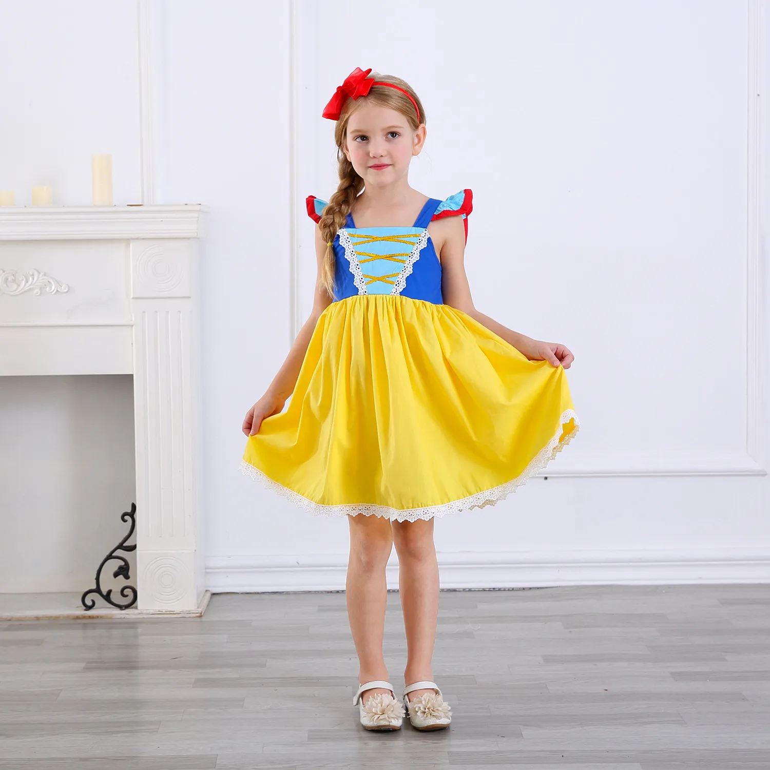 Nuovo arrivo Princess Girls Dress Kids Cotton Tulle Fluffy Party Costume Moda Halloween Natale Vestiti per bambini