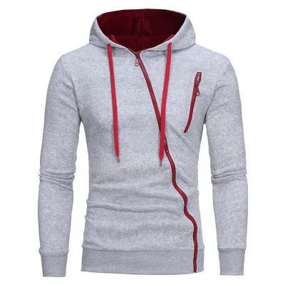 Herren Sport Diagonal Zipper Spezielle Hoodies Mode Luxus Outdoor Mantel Laufen Klettern Übung Marke Pullover Heißer 2020 4 Farben