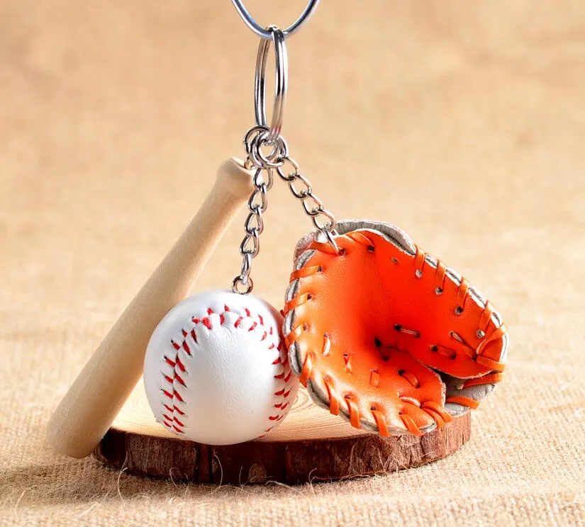 Ny baseball Keychain Bag Pendant Keychains Baseball Fan levererar Present Sports souvenir Key Ring Eppacket Ship