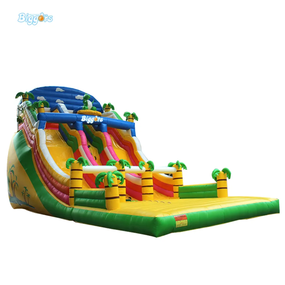 Yard Bounceau de dinosaure gonflable grand château de glissière gonflable colorée pour les enfants jeu