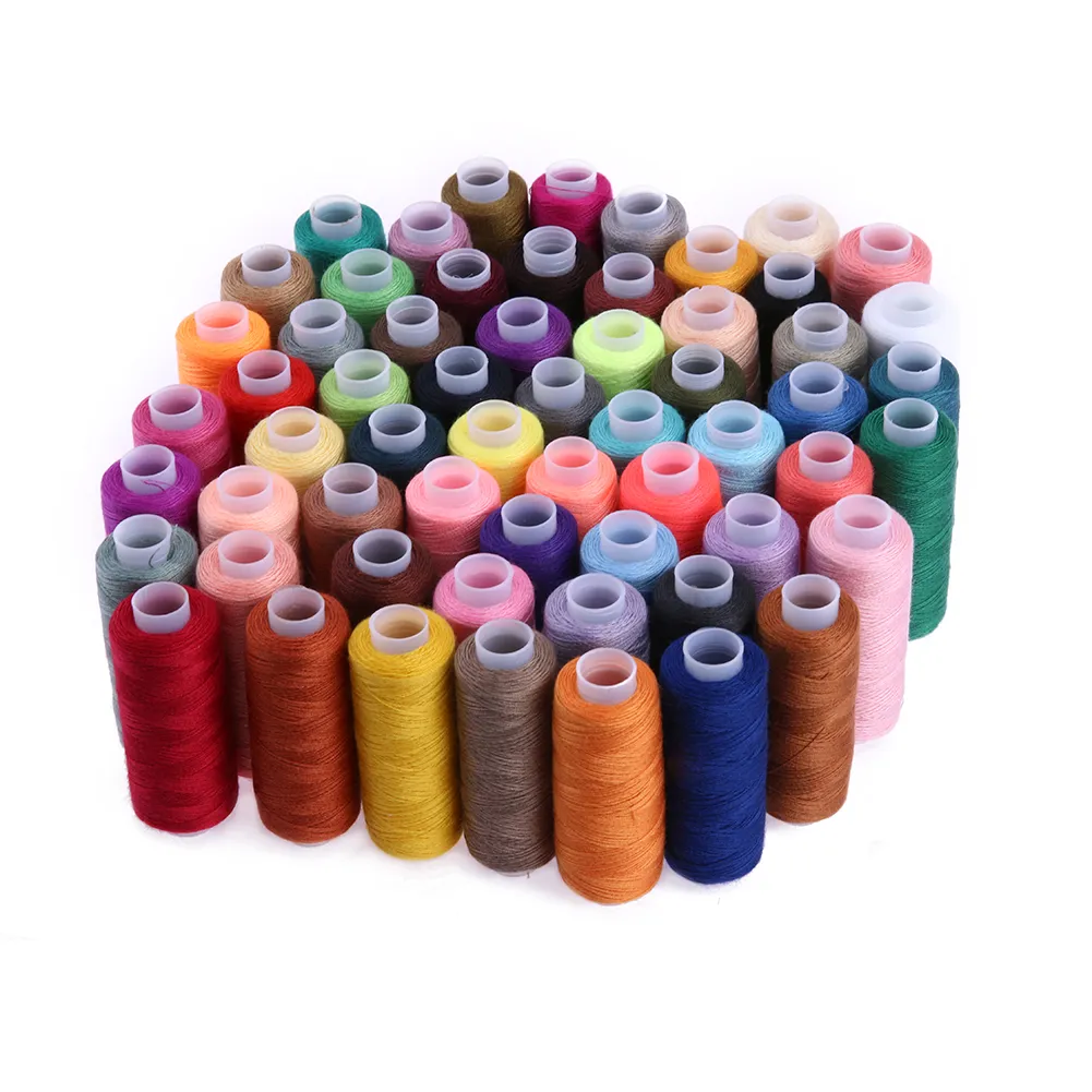 60 färger 250 yard Sytråd Polyester broderi Symaskiner Trådar Cross Stitch Floss Kit Tools Quilting
