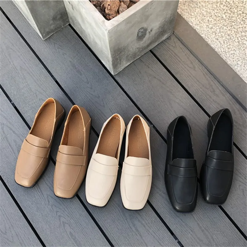 Wholesale 2019 Le Square Season Fuxie Womens Soft Leather Loro Piana Shoes Flat Bottom Low With Concise Detailing Hot Sale At Only 49.24 DHgate.Com