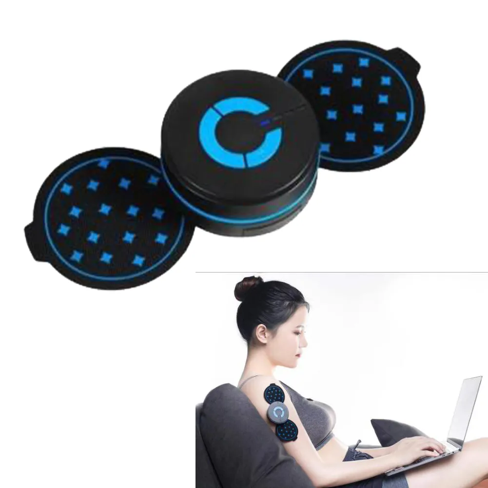 2020 Mini Massage Klistermärken Portable EMS Mini Electric Neck Massager Cervical Massage Vertebra Stimulator Muscle Relief Smärta Klistermärke Fysiot