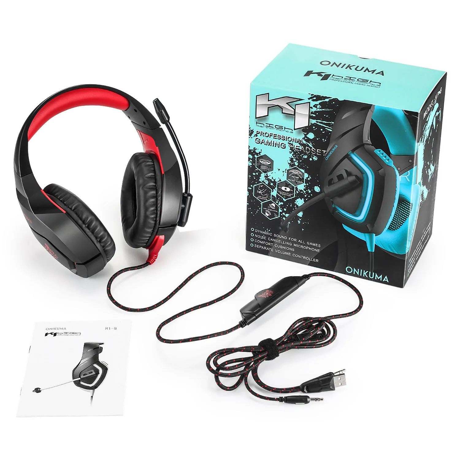 ONIKUMA K2 Pro Casque de jeu stéréo pour PS4 / Xbox One