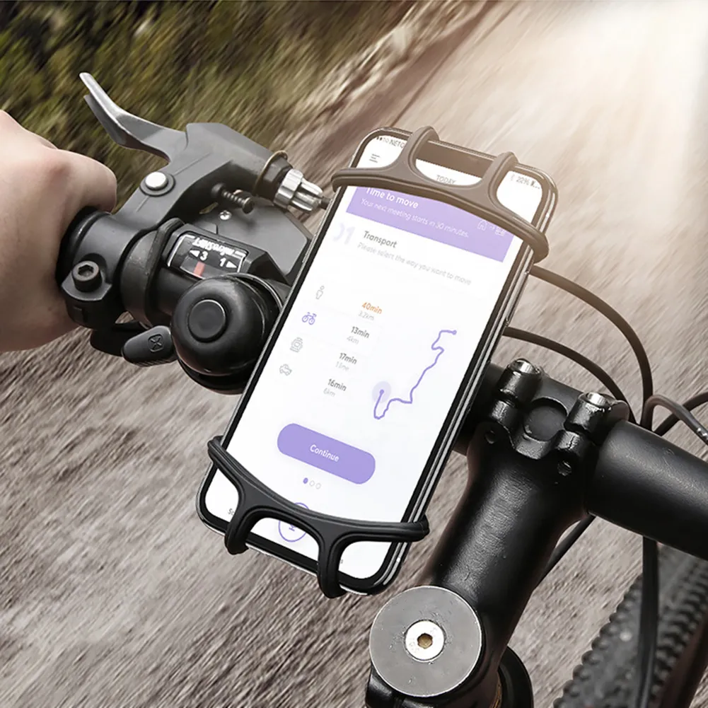 Adjustable Bicycle Phone Holder For iPhone Samsung Universal Mobile Cell Phone Holder Bike Handlebar Clip Stand GPS Mount Bracket