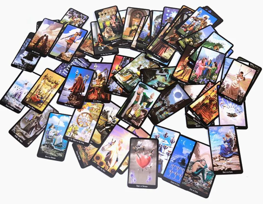 78PCS Set bruxas cartões de Tarot Fortune Teller Jogo Cartas de Tarô Destino Teller Tabela Inglês festivel Evento presente actividade de comercialização presente partido