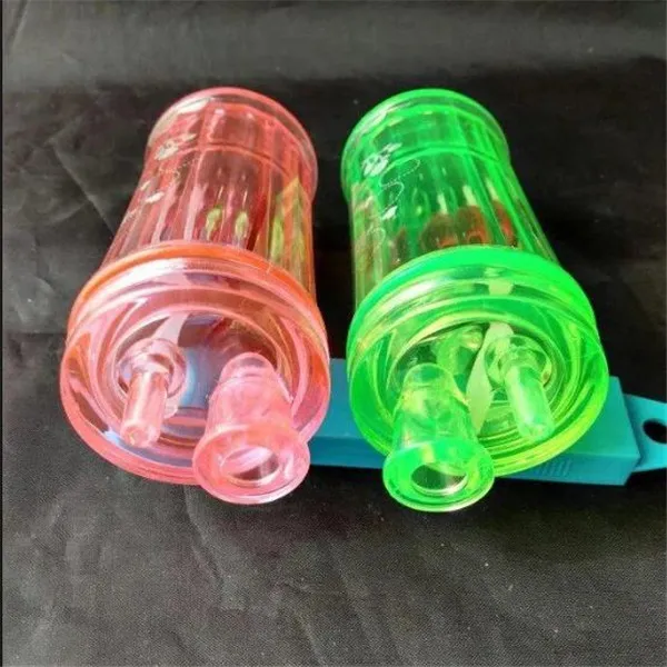 Zweifarbige Wasserpfeife aus Acryl, Wasserpfeifen, Glasbongs, Hookas, zwei Funktionen für Bohrinseln, Glasbongs