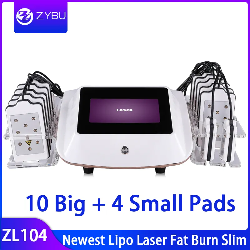 Newest Laser Fat Loss Machine 14 Pads 5mw 635nm-650nm Lipo Laser Fat Burning Cellulite Removal Body Shaping Slimming Machine