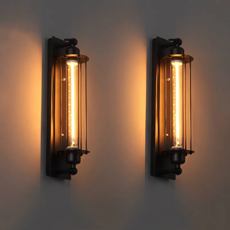 Corredor Vintage Lâmpada de parede E27 110-220V LED Industrial Lanterna de olho Luz retro interna com lâmpada LED de tungstênio