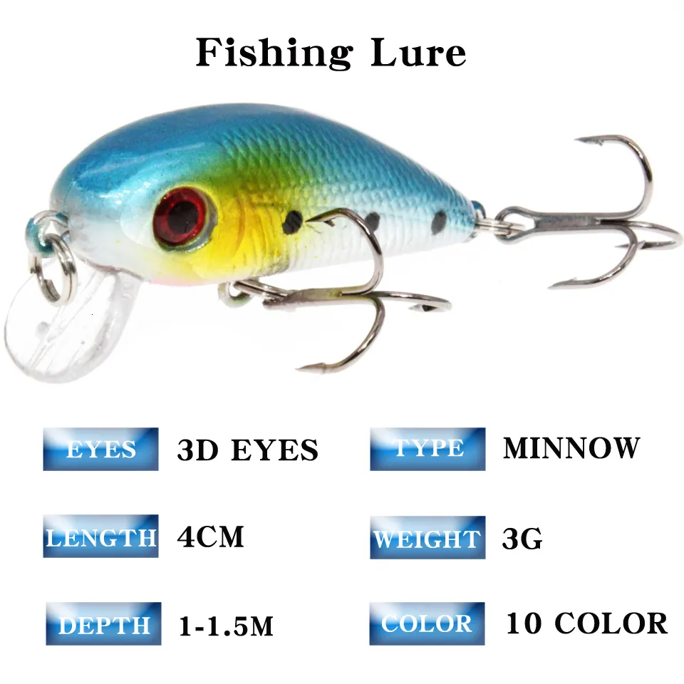 Wobblers Jerkbait 4cm 3.2g Hard Bait Small Minnow Crank Fishing Lures Bass  Fresh Salt Water Tackle Sinking Lure Mini T191016 From Chao07, $22.83